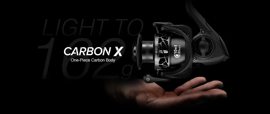 Piscifun Carbon X Spinning Reel 5.2:1 6.2:1 Gear Ratio Light to 162g Carbon Frame Rotor 11 Shielded BB Saltwater Fishing Reel