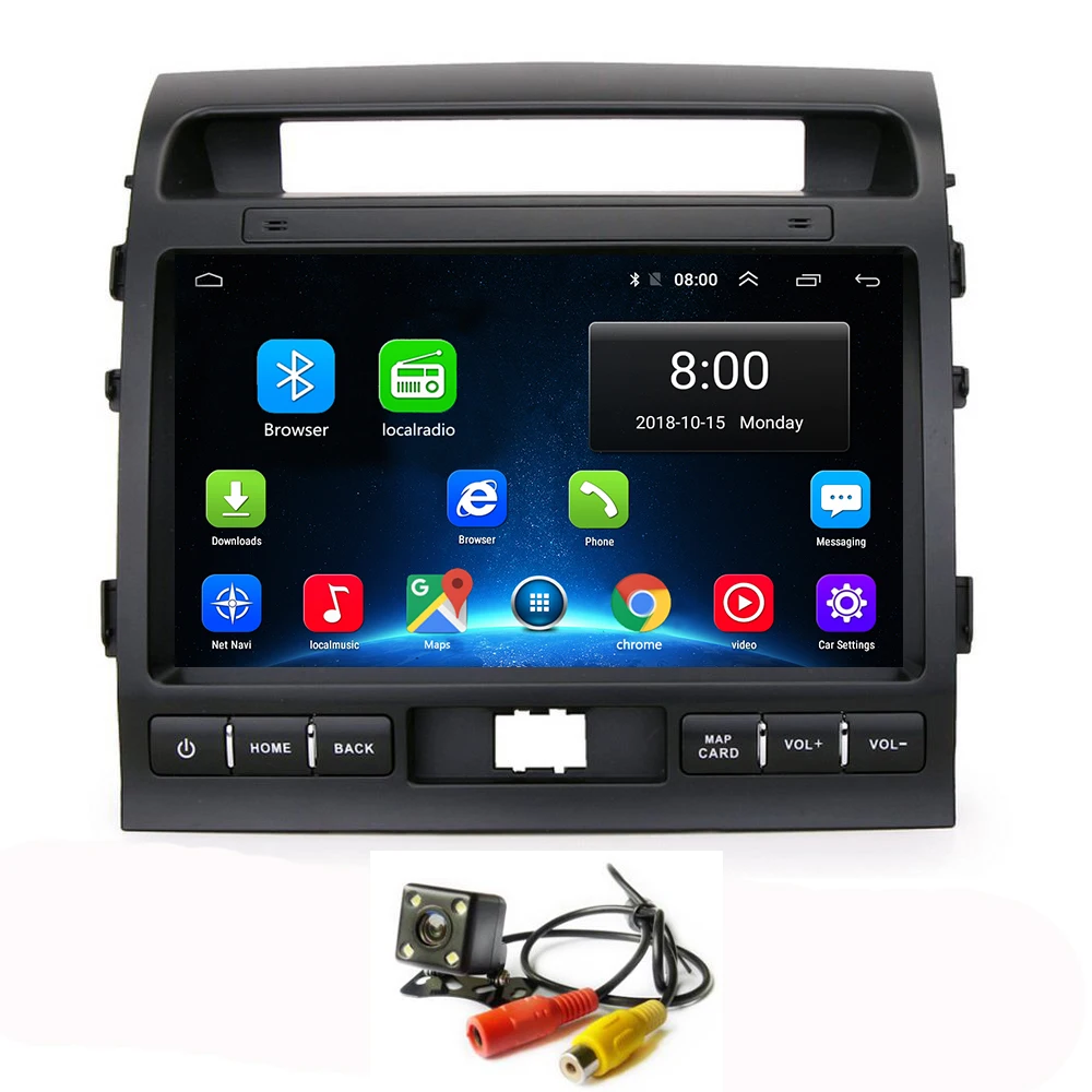 Android 8.1 Car Stereo for Toyota Land Cruiser LC200 2007-2015 Radio Touch Screen GPS Sat Audio FM AM LCD Monitor Head Unit | Автомобили и