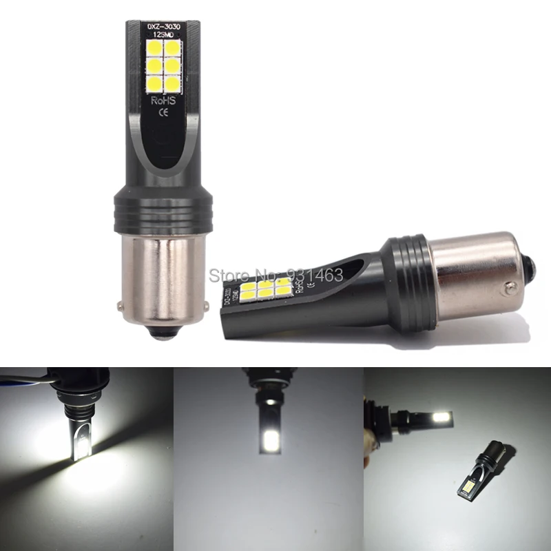 

Skuer 1pcs Brake Lights 1157 1156 3030 12SMD LED Car Reverse Brake Turn Signal Light Bulbs BAY15D Car Tail Lamp Auto Accessories