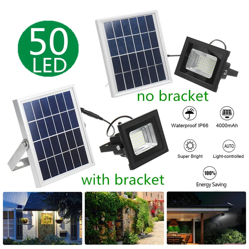 

Smuxi LED Floodlights Solar Power Outdoor Garden Lawn Landscape Lamps Waterproof Security Wall Lamps Flood Light +Remote Control