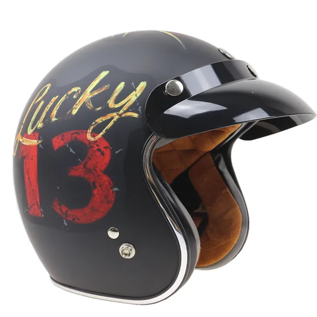 Buy TORC harley style motorbike helmet lucky 13 retro