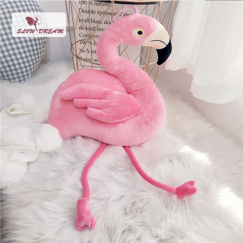 

SlowDream Nordic Style Pink Flamingos Cushion Decorative Pillow Sofa Seat Car Pillowcase Soft 1PCS 35x75cm