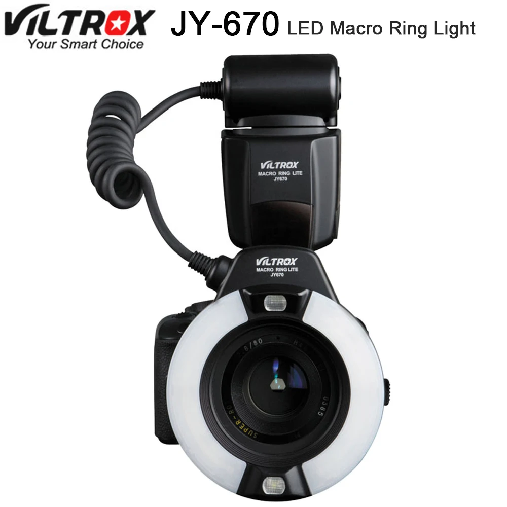 

Viltrox JY-670 DSLR Camera photo LED Macro Ring Lite Flash Speedlite Light for Canon Nikon Pentax Olympus DSLR