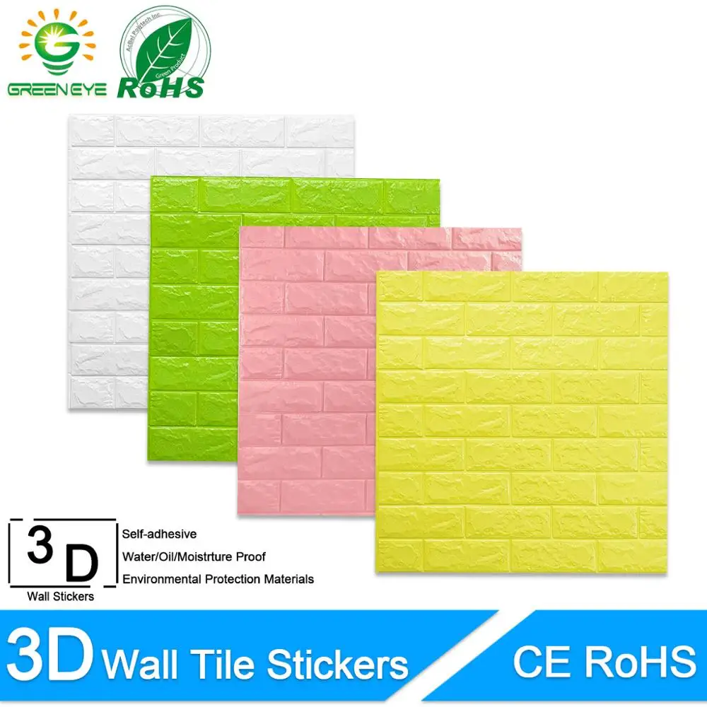 3D Wall Stickers Marble Brick Peel and Self-Adhesive Wall paper Waterproof DIY Kitchen Bathroom Home Wall Decal Sticker Vinyl