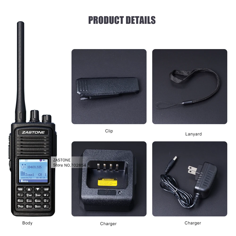 Zastone D900 двухстороннее радио UHF 400 480 мГц DMR цифровое 1000 каналов цифрового рация КВ