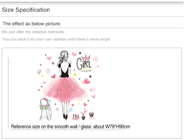 [SHIJUEHEZI] мультфильм девушка наклейки на стену винил DIY Детский подарок Фреска Наклейка для детской комнаты Детская Спальня украшение дома