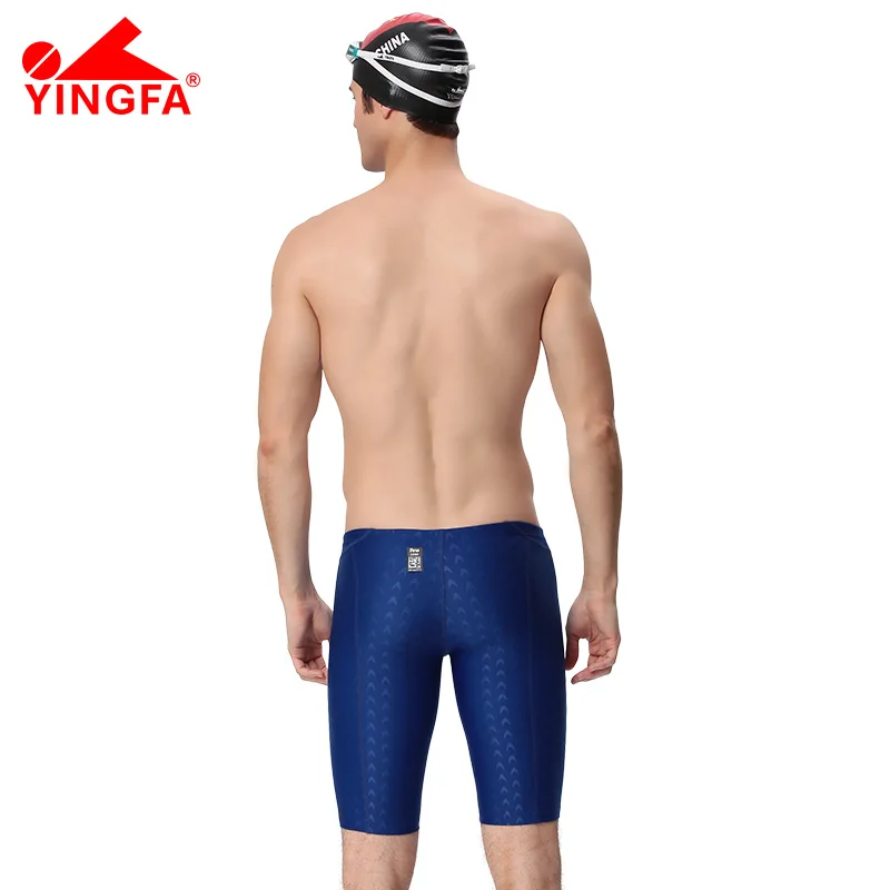 Мужские плавки Yingfa Fina оранжевые для плавания профессиональные спортивные