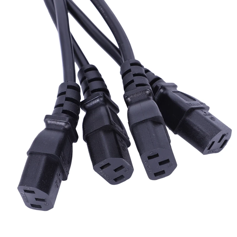 IEC 320 C14 male to 4XC13 female Y Тип разветвитель шнур питания черный| |