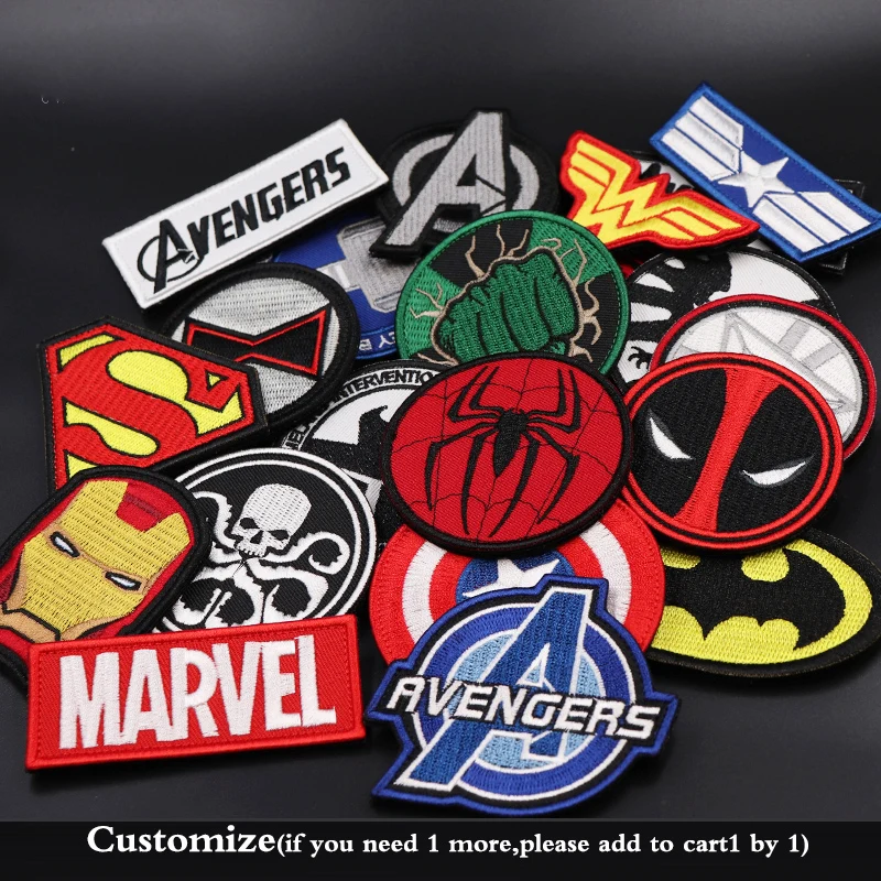 

Avengers: Endgame EMBROIDERED PATCH Super Hero Captain America Badges Iron Man Black Widow Clothes Patch Cosplay Accessories