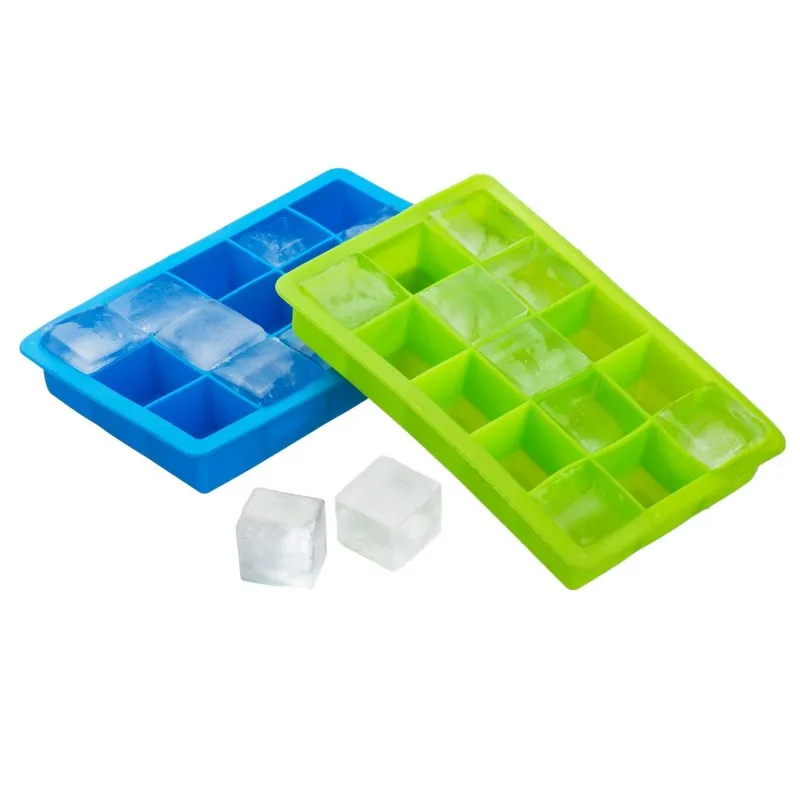 15 Case Silicone Ice Cube Trays Molds Square Shape Pudding Chocolate Molds