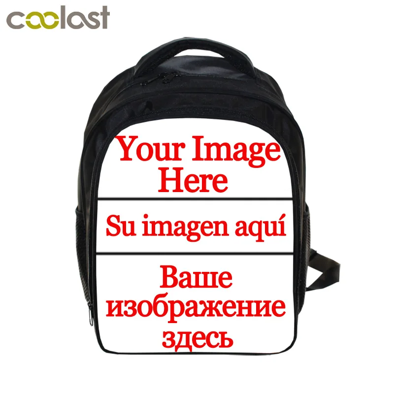 Custom Your Image Logo Name Backpack 13 Inch Cartoon kindergarten Backpacks Boys Girls font b School