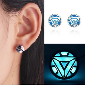 

Avengers Endgame Iron Man Tony Stark Ark Reactor Ear Studs Earring Cosplay Prop