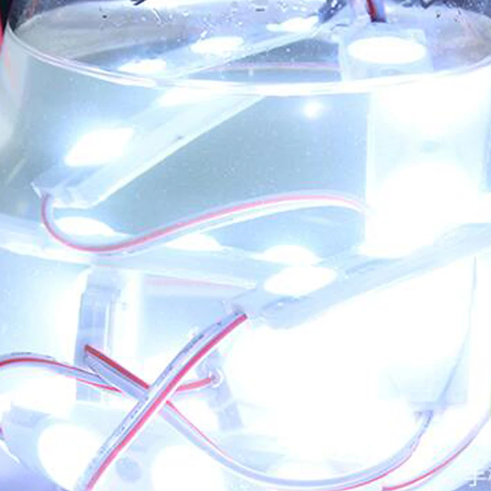 RGB светодиодный модуль рекламный свет водонепроницаемый 1,2 Вт 12 в 5050 SMD светодиодный светящиеся Подвески Светодиодная лампа гирлянда Рождественская гирлянда