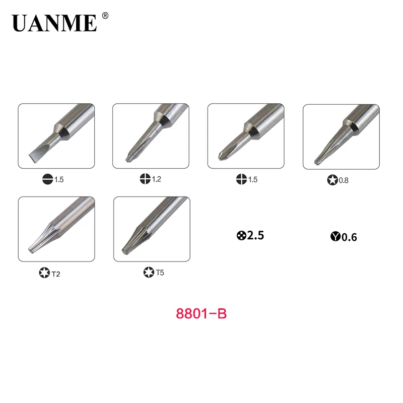 Набор отверток UANME BEST 8801 A B для iPhone X 8 7 6S 6|Наборы ручных инструментов| |