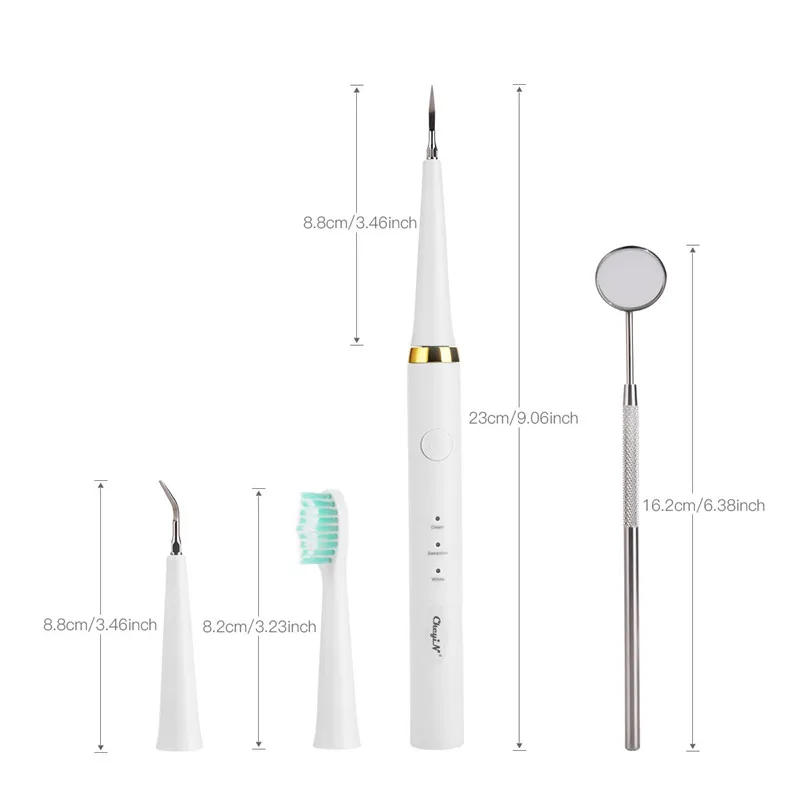 Инструменты для чистки зубов, домашний набор по уходу за зубами, электрическая зубная щетка, беспроводной инструмент для удаления зубных чисел, синий с зеркалом для рта, 3 передачи 36
