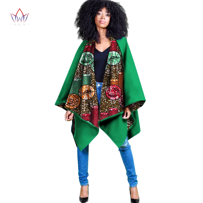 Африканское Женское пальто винтажное осеннее пальто элегантное Пончо Топ с длинными рукавами плюс размер 6XL африканская Дамская одежда wy1614