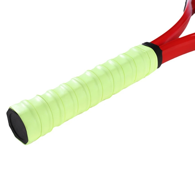 ПУ сухой теннисная ручка для ракетки противоскользящая пот Абсорбирующая намотка краны ручки для бадминтона над захватом спортивный напульсник - Цвет: light green