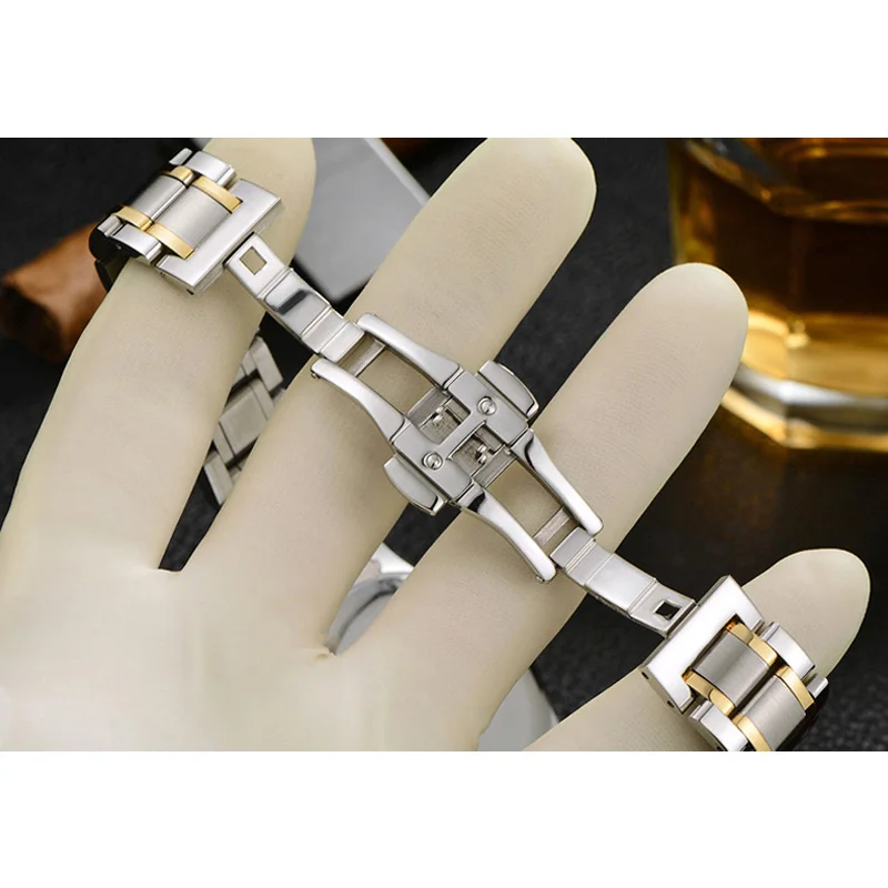

14/16/17/18/19/20/21/22/23/24mm Universal Watch Band Strap Stainless Steel Watchband Bracelet GDD99