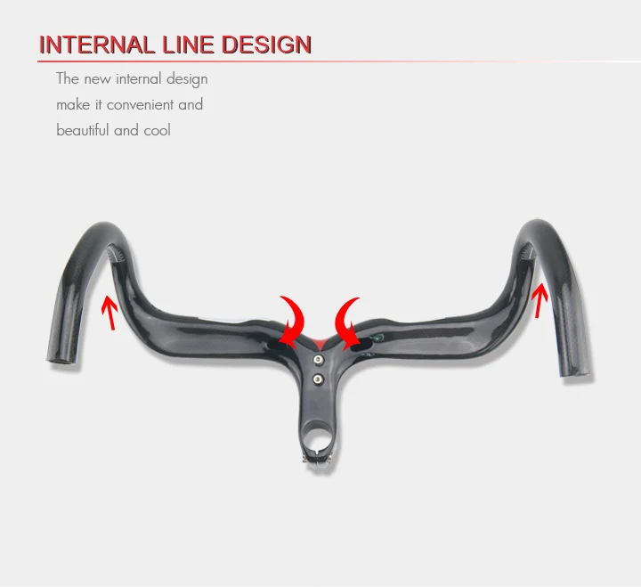 RXL SL Bike Carbon Road Handlebar 3K Gloss Bicycle Handle bar Ultra light Integrated Handlebars and Stem Carbon Handlebar