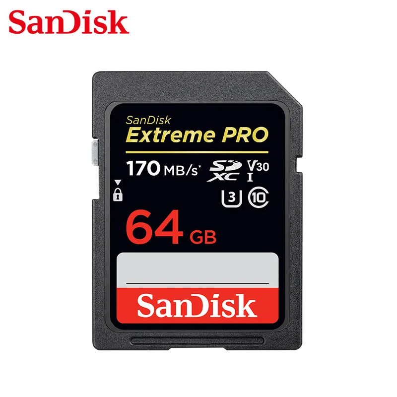 100% оригинальная SD Карта SanDisk 256 ГБ 128 64 32 высокая скорость 95 м/с классом 10|Карты