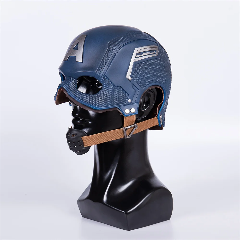 Cos Movie Superhero Civil War Captain America Helmet Cosplay Steven Rogers Mask PVC Man Adult Halloween Party Prop (7)