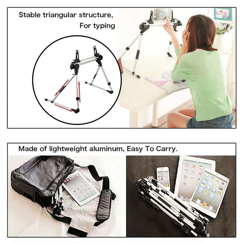 Tablet Stand Phone Holder Adjustable Lazy Bed Floor Desk Tripod Foldable Desktop Mount for IPhone IPad Kindle Galaxy Tab Support 6 Tablet Stand Phone Holder Adjustable Lazy Bed Floor Desk Tripod Foldable Desktop Mount for IPhone IPad Kindle Galaxy Tab Support - Image 6
