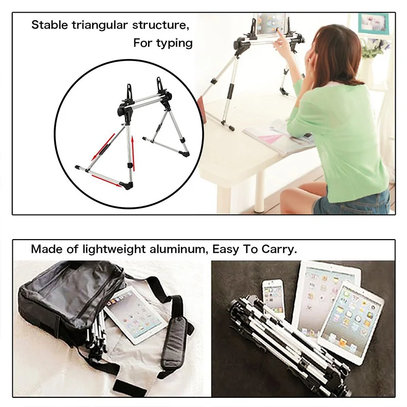 Подставка для планшета, держатель для телефона, регулируемая ленивая кровать, напольная стойка, штатив, складное настольное крепление для IPhone, IPad, поддержка Kindle Galaxy Tab