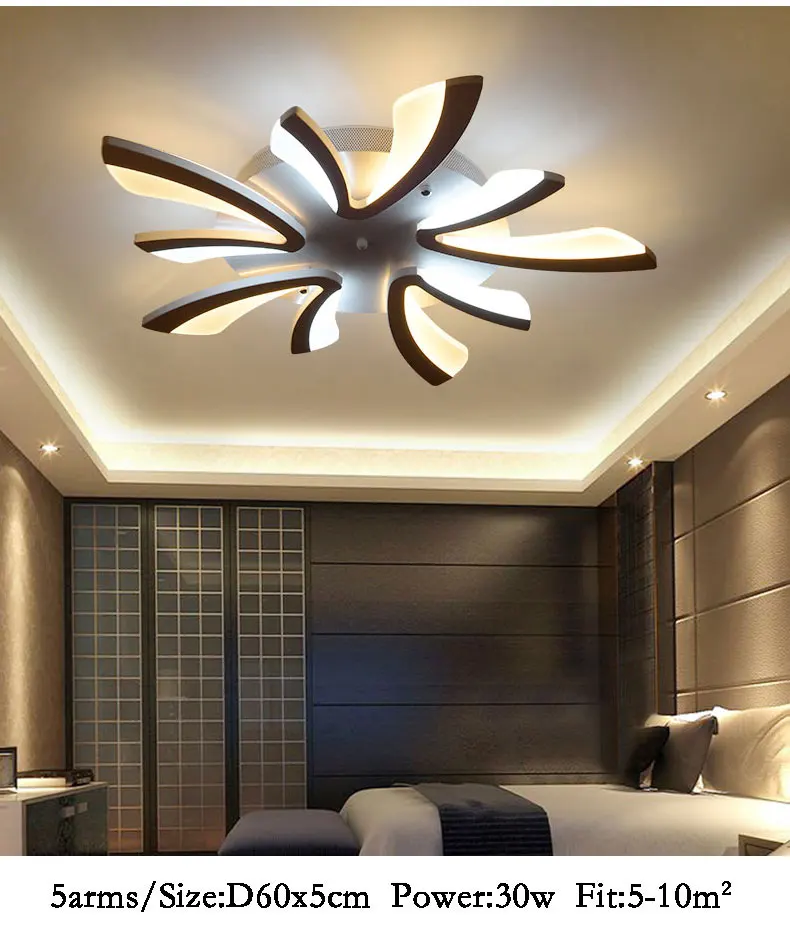 Креативные акриловые Современные светодиодные люстры для гостиной, спальни, кухни, светильники, монтируемые на поверхности, светодиодные потолочные люстры