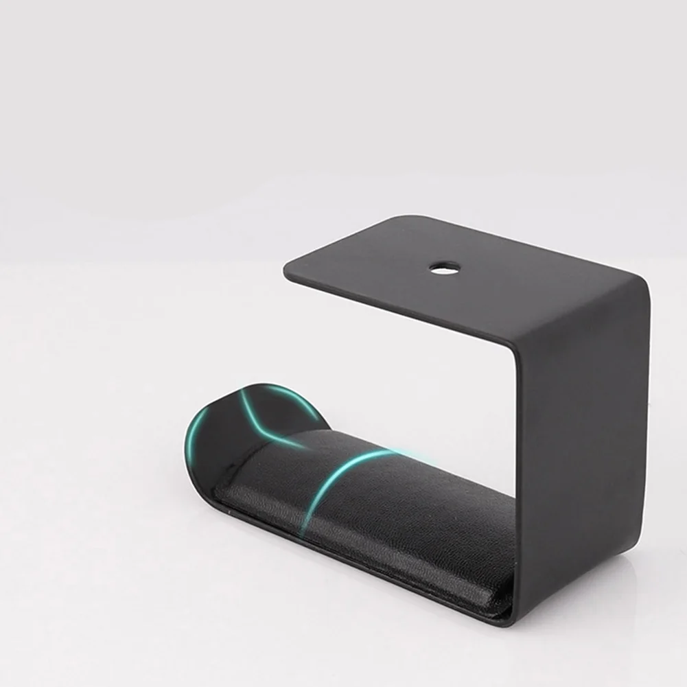 

Black Wall Mount Under Desk Universal Stand Simple Display Headphone Holder Headset Hanger Anti-scratch Durable Hook