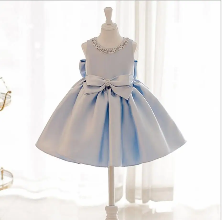 blue christening dress