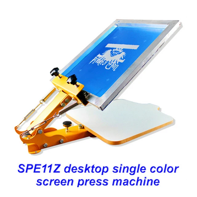 

2015 table-board fixed single color screen machine printing DIY T-shirt Non-woven bag US blue yellow