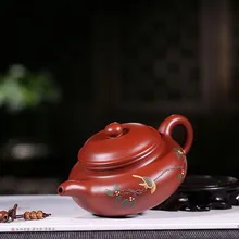 280 мл Исин фиолетовый глина ручной работы Ароматические горшок для дома Посуда для напитков сырой руды Dahongpao грязи Лунцзин Чёрный чай чайник ремесла подарки