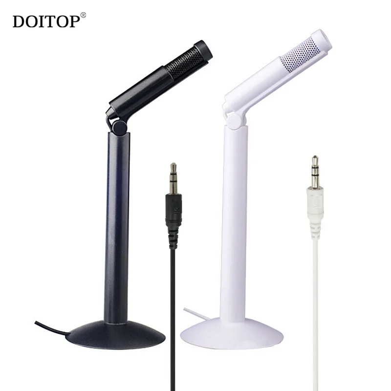 

DOITOP Wired Stand Mini Condenser Microphone 3.5mm Microphone Meeting Anchor Game Microphone for Computer PC Desktop Notebook