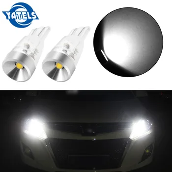 

2PCS T10 W5W LED Super Bright with Projector Lens White Light Bulb License Plate Light Lamp Signal light DC 12V Car styling