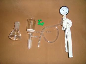 

100ML Filtration set[Erlenmeyer Flask+Filter Funnel(3#) +Vacuum pump],Lab Filtration kit
