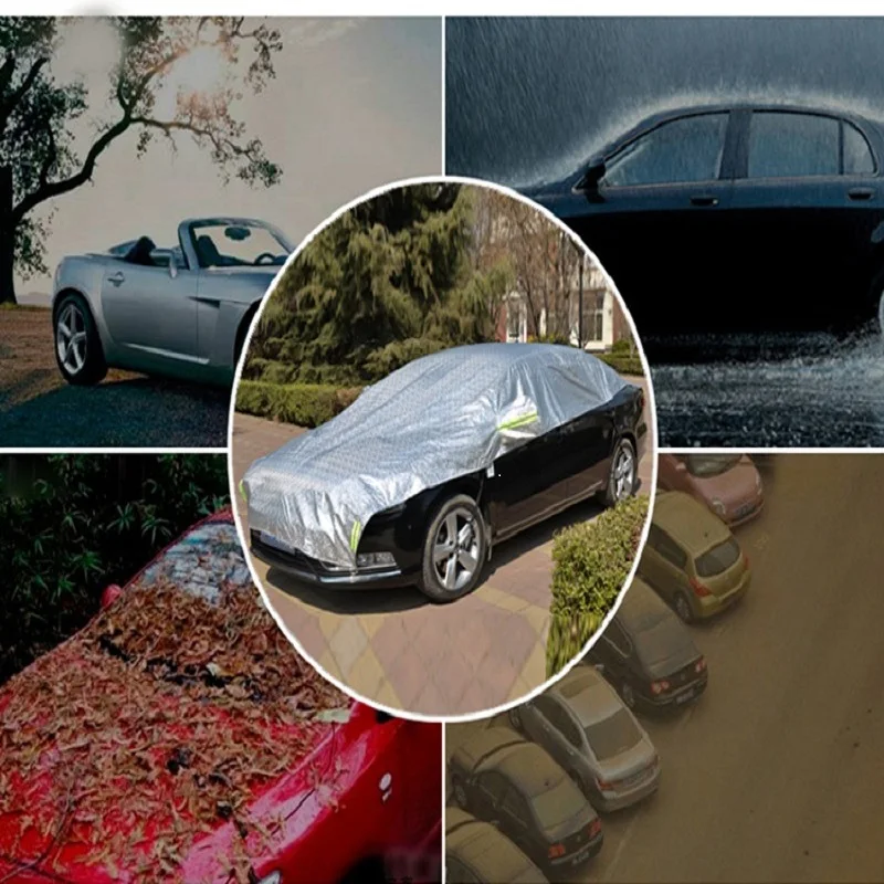 Универсальный Алюминий половины крышка автомобиля Водонепроницаемый Крытый УФ