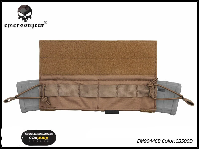 Emerson Тактический Магнитный чехол EmersonGear MOLLE Side-Pull M4 5,56 MollMagazine Pouch Holder Bag для жилета Hook& Loop Cordura - Цвет: CB