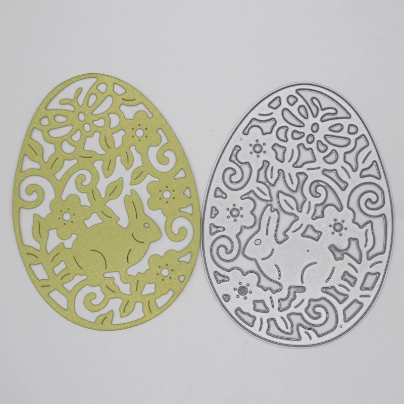 

Oval hollow flower and rabbit Metal Cutting Dies DIY Scrapbook Album Paper Card Crafts Stencil 109*80 mm