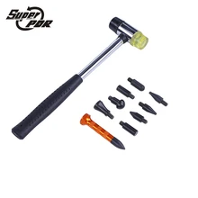 Супер PDR безболезненные Инструменты для ремонта вмятин магазин-высокое качество удаление вмятин PDR инструменты золотой кран вниз ручка с 9 головками резиновый молоток