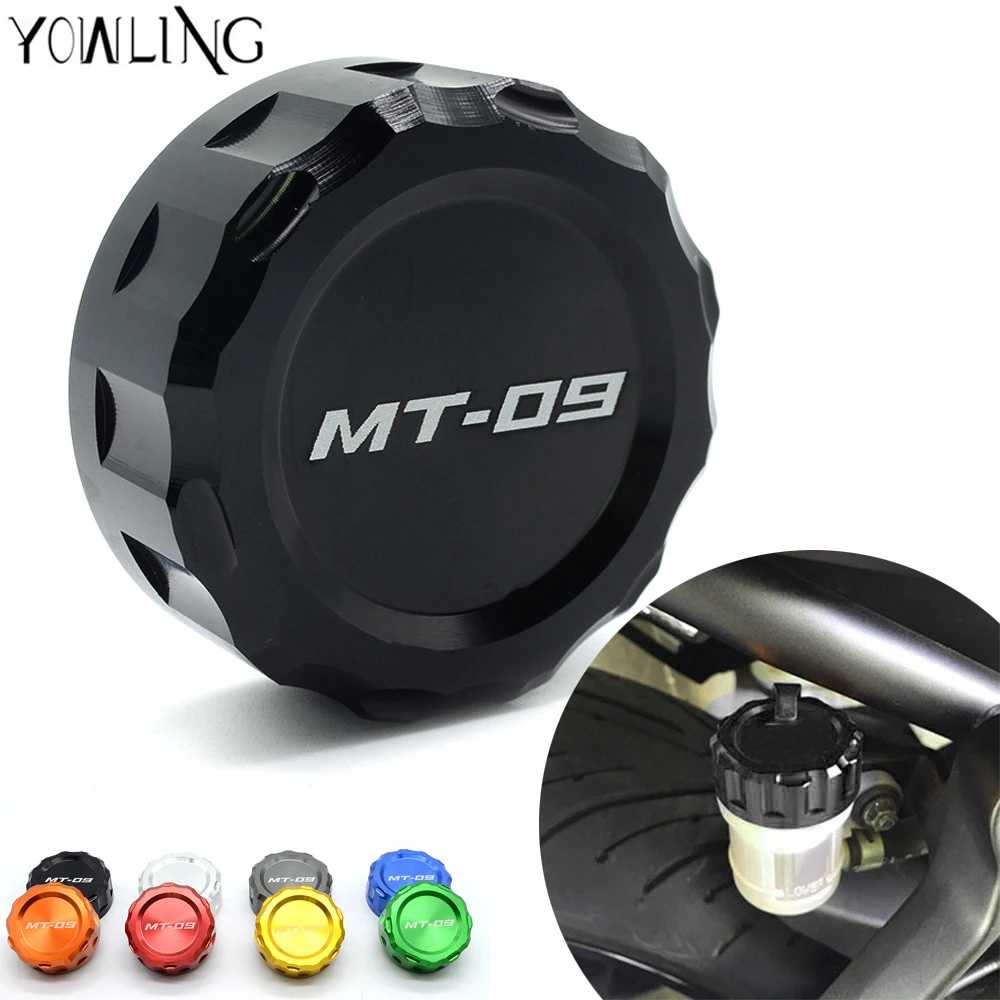 

For Yamaha MT09 MT-09 FZ09 MT07 MT-07 FJ-09 MT-10 MT-03 Cylinder Reservoir Cover CNC billet Rear Brake Fluid Reservoir Cap Cover