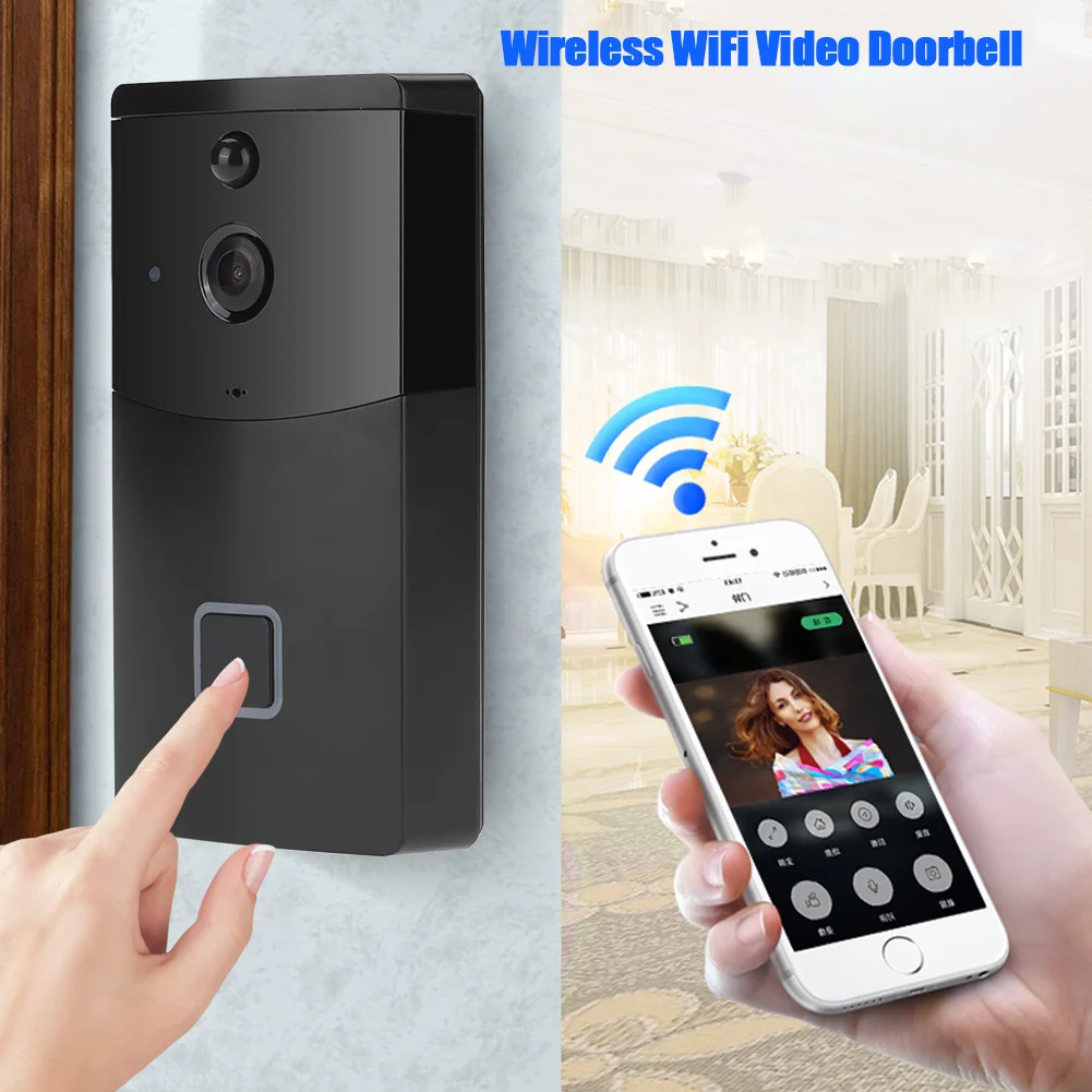 Wireless Doorbell WiFi Video Door Bell Camera Phone Ring Automatic Door