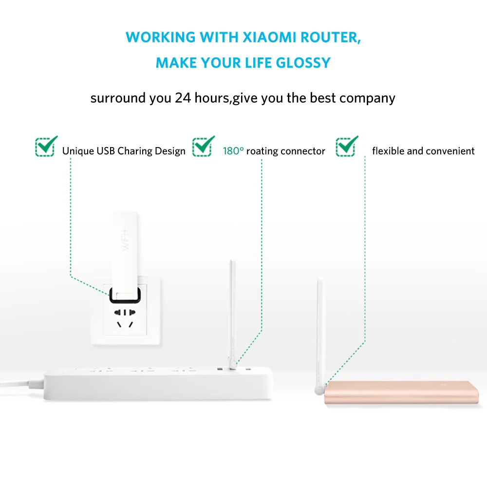 Оригинальный Xiaomi Mi WIFI ретранслятор 2 усилитель Усилитель усилители сигнала WiFi