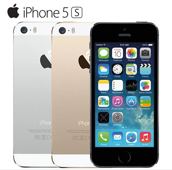 Original Hot Sale Apple iphone 5S Cell Mobile phone LTE Dual core Unlocked 16GB ROM 8MP IOS GPS