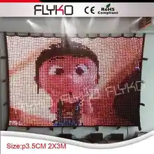 P3.5cm rgb 3 в 1 цвет сменные светодиоды дисплей 7ft* 10ft led видео занавес