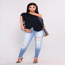 Lguc. H 2018 рваные джинсы женские Пуш-Ап классические рваные джинсы женские стрейч узкие джинсовые брюки с дырками и потертостями женские