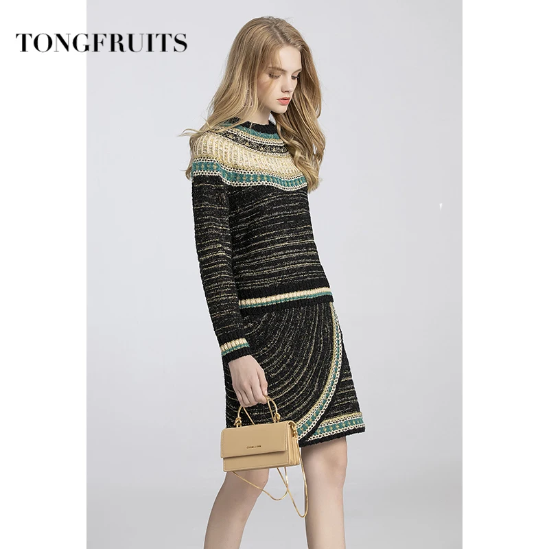 

Sweater Temperament Round Neck Pullover Long-sleeved Women's Egyptian Series Autumn And Winter 2019 New High-end Quality
