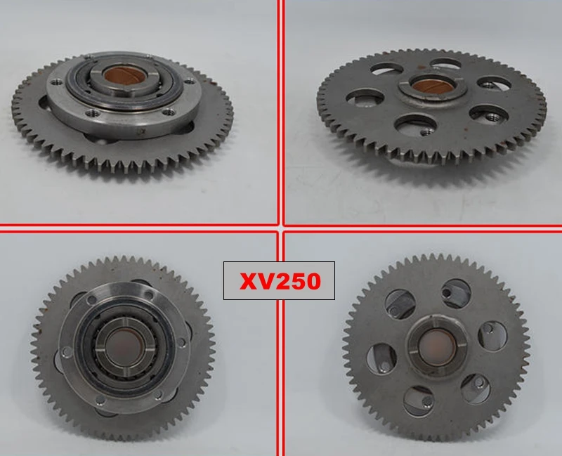 

Free shipping for Yamaha motorcycle parts 250cc engine overrunning clutch XV250 QJ250H from the starter plate Virago 250