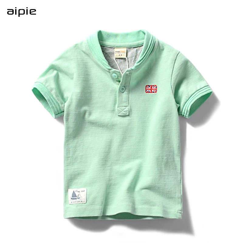 

High Quality Children Boys Polo-shirts New Brand Fashion Design Solid Color Breather Cotton 100% Short-sleeved Polo-shirts