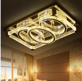 

Bubble column crystal lamp Modern minimalist LED ceiling lamp rectangular living room lamp atmosphere bedroom lamp restaurant la