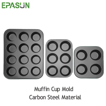 

EPASUN New Carbon Steel Baking Cake Molds Form Muffin Cupcake Mold Liner Baking Cake Pans Bakeware Baking Dish Bakeware Tools